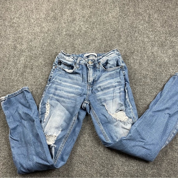 KANCAN Women’s Distressed Denim Jeans Straight Leg size: 23 - Picture 2 of 11